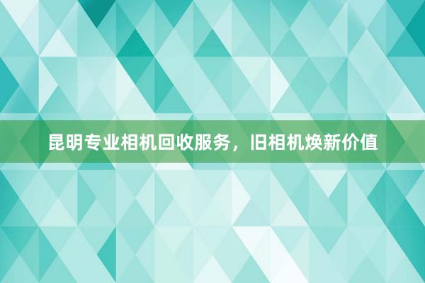 昆明专业相机回收服务，旧相机焕新价值